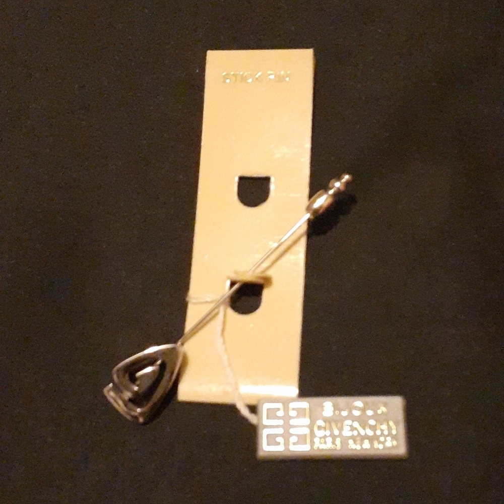 Vintage 1978 Silver Givenchy Brooch / Stick Pin